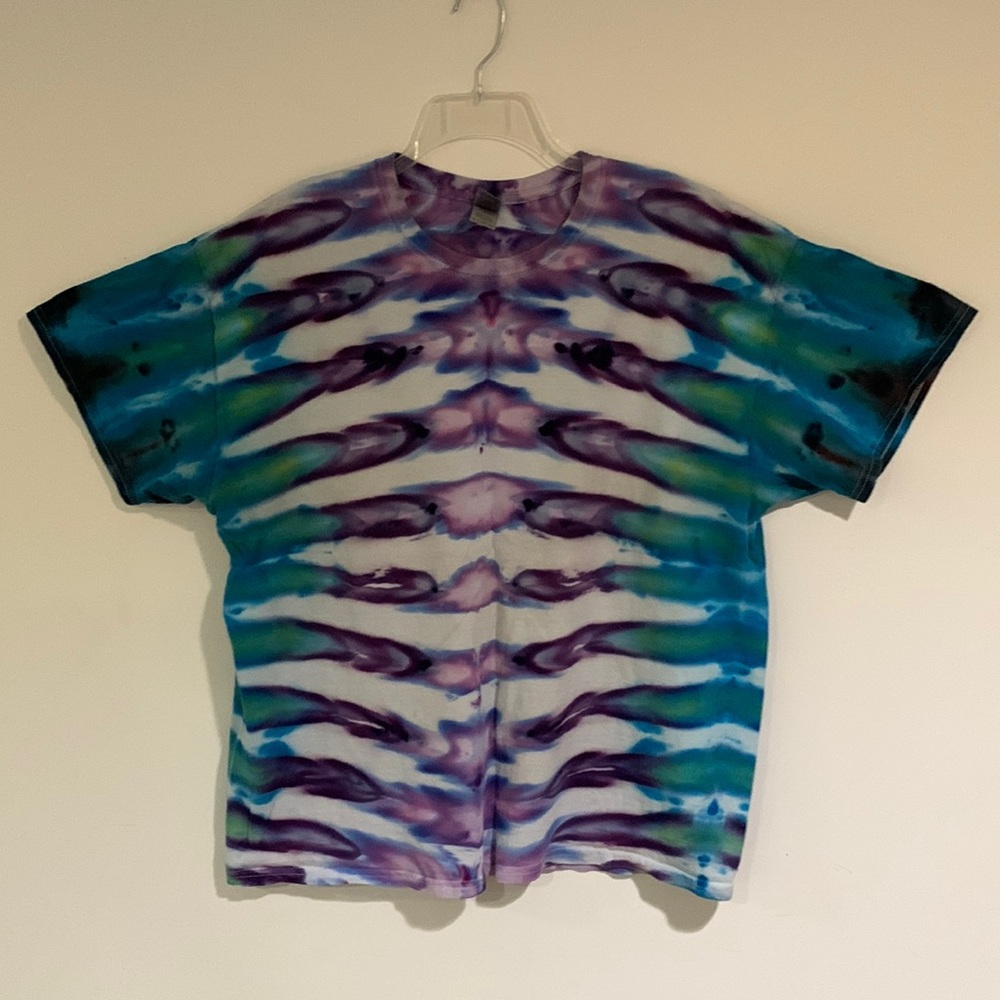 Gildan Mens XL Handmade Tie-Dye Short Sleeve T Shirt